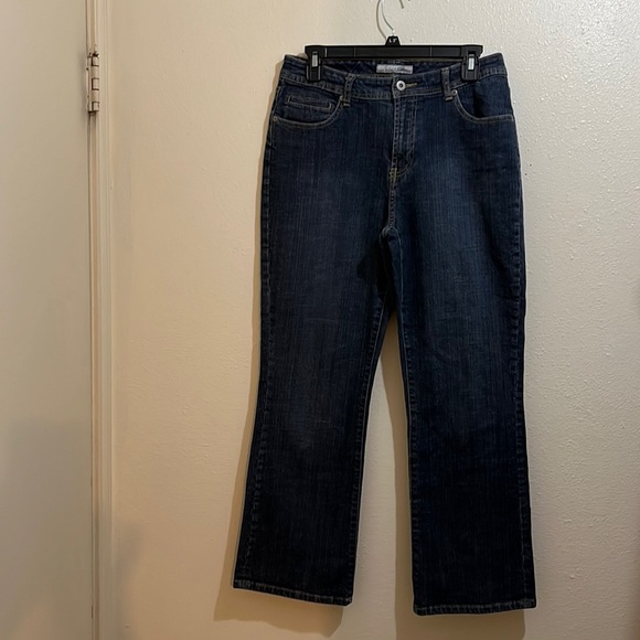 Chico's Denim - Chico’s platinum denim dark blue jeans. Size Chico 1/ short.